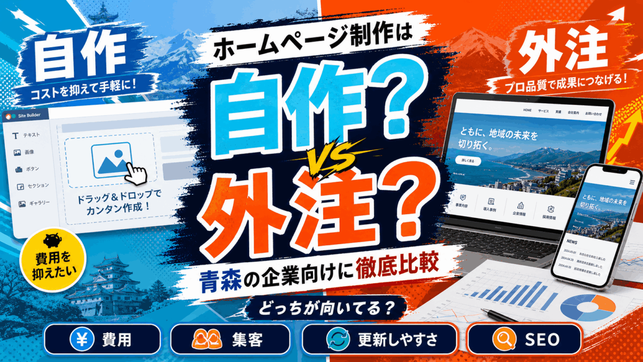 ホームページ制作は自作と外注どっち？