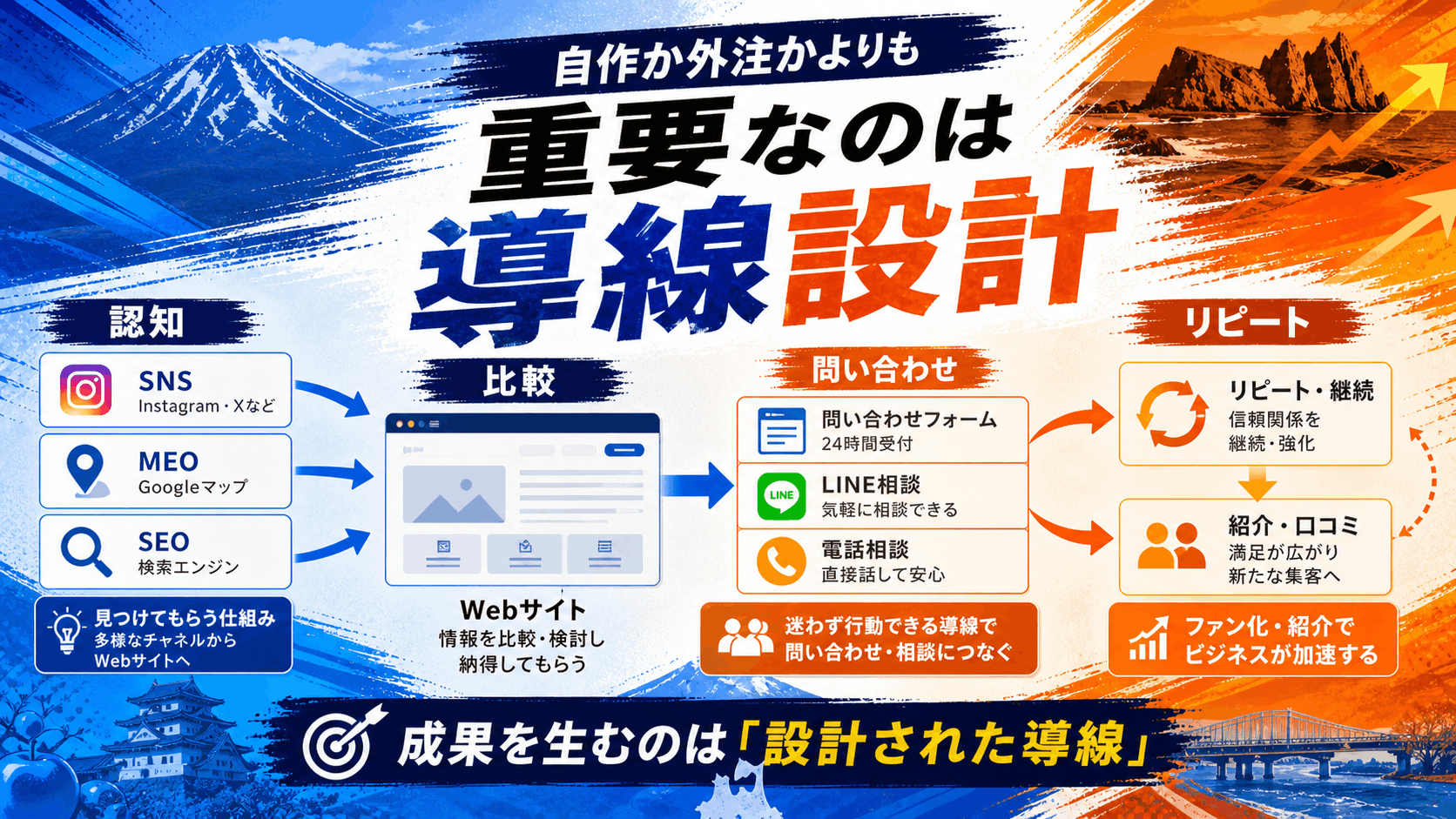 本質は「自作か外注か」より「導線が設計されているか」