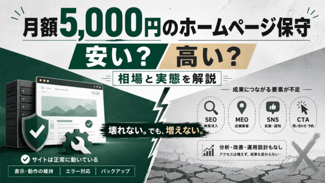 月額5,000円のホームページ保守は安い？高い？青森の企業向けにわかりやすく解説